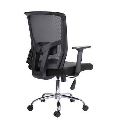 Silla Gerente Estambul Brazos 3D Malla Negra Sin Cabecero