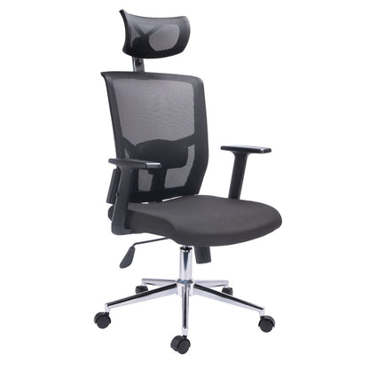 Silla Presidente Estambul Brazos 3D Malla Negra