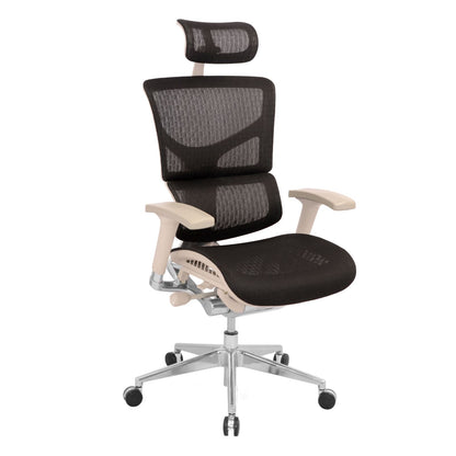 Silla Presidente Korea Brazos 3D En Malla Negra