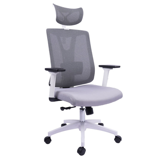 Silla Presidente Morelia Brazos Graduable En Altura Malla Gris