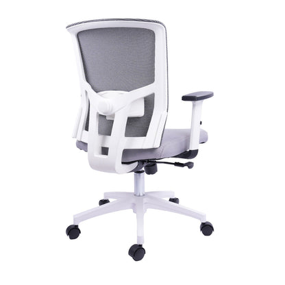 Silla Gerente Edimburgo En Malla Gris Brazos Graduables Sin Cabecero