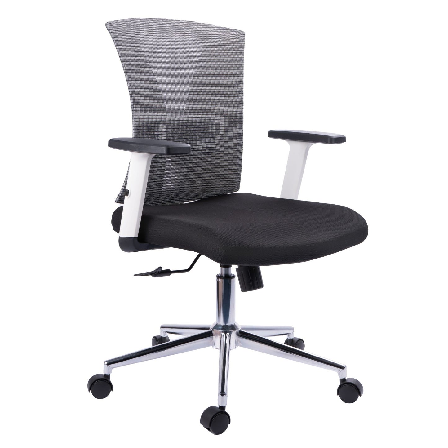 Silla Gerente Sharon Brazos Graduables Marco Blanco Sin Cabecero