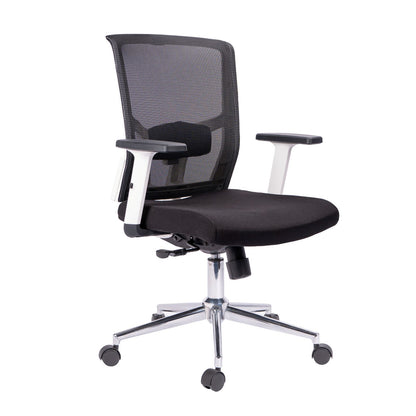 Silla Gerente Estambul Brazos 3D Malla Negra Sin Cabecero