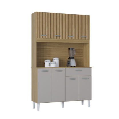 Alacena Cassia Auxiliar De Cocina En Madera MDP 8 Puertas