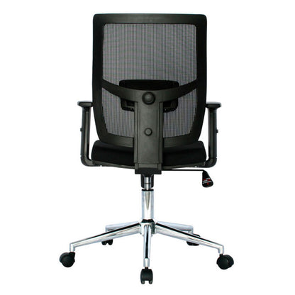 Silla Gerente Hawai  Brazos Graduables Negra Sin Cabecero