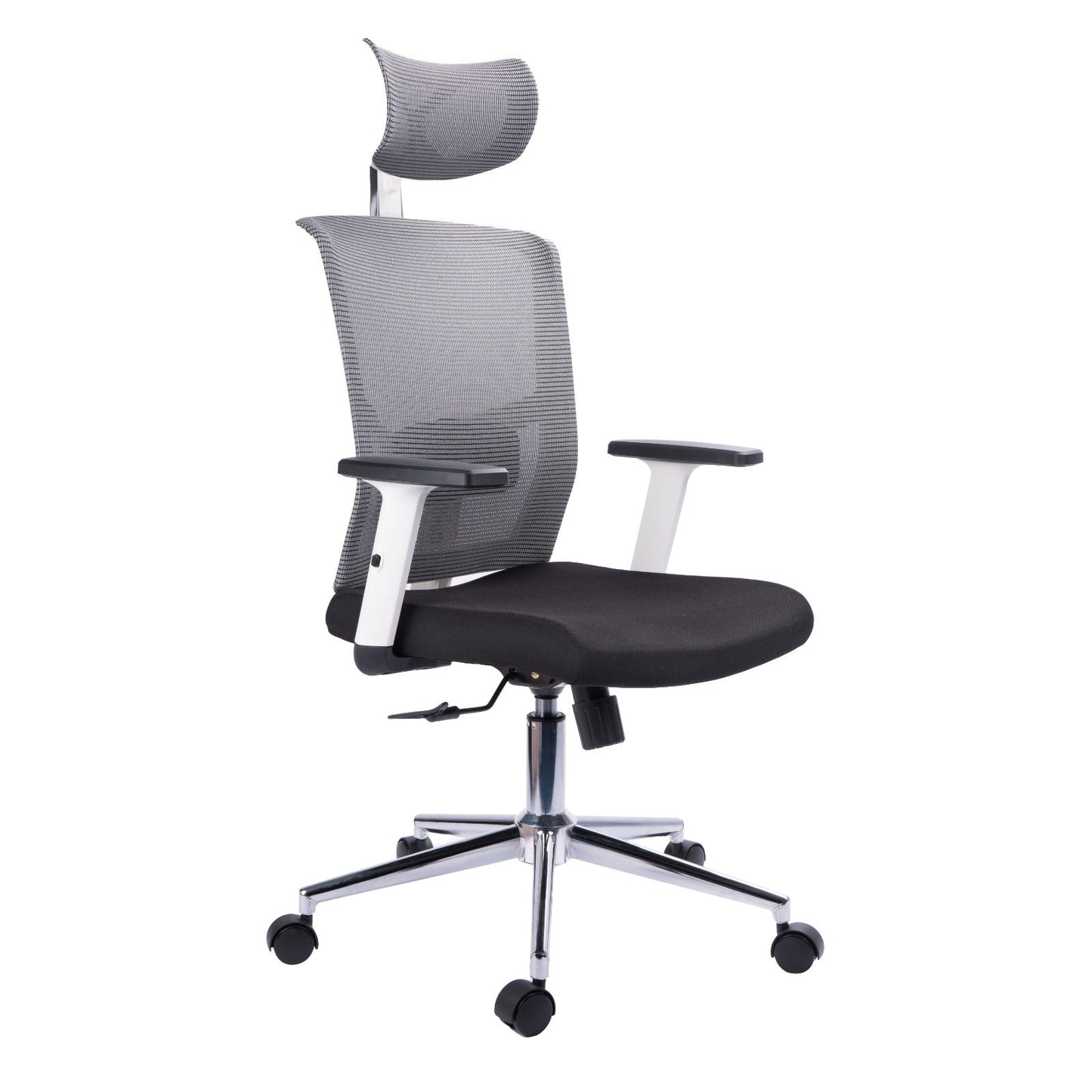 Silla Presidente Eslovaquia Malla Gris Marco Blanco